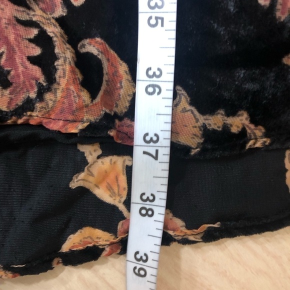 Downeast Fall Black Velvet Ruffle Collar Dress Long Sleeve Size M - Picture 6 of 7